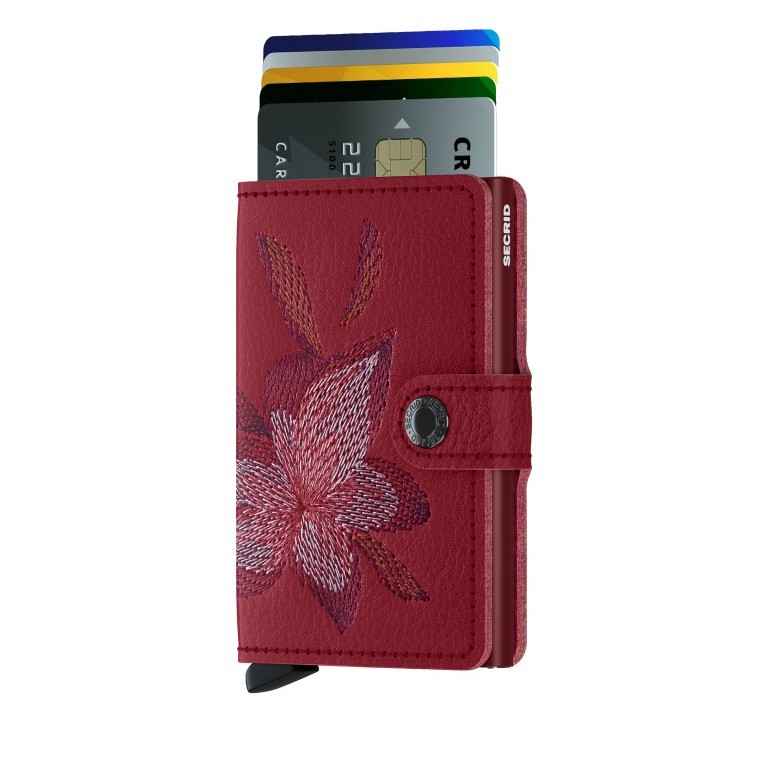 Geldbörse Miniwallet Stitch Magnolia Rosso, Farbe: rot/weinrot, Marke: Secrid, EAN: 8718215286370, Abmessungen in cm: 6.8x10.2x2.1, Bild 5 von 5