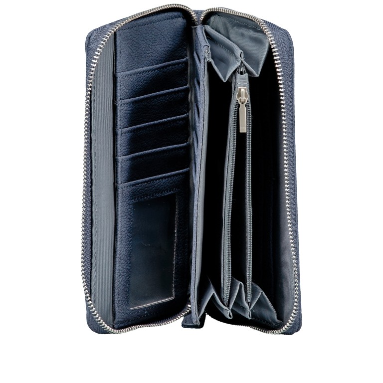 Geldbörse Mademoiselle Wallet MW2 Nubuk Blue, Farbe: blau/petrol, Marke: Zwei, EAN: 4250257916968, Abmessungen in cm: 19.5x10x3, Bild 5 von 5