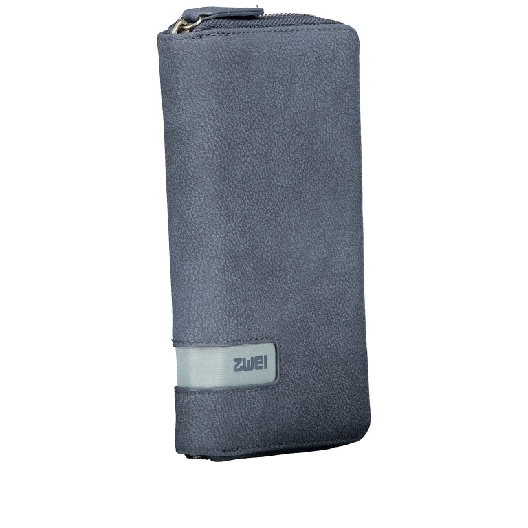 Geldbörse Mademoiselle Wallet MW2 Nubuk Blue, Farbe: blau/petrol, Marke: Zwei, EAN: 4250257916968, Abmessungen in cm: 19.5x10x3, Bild 2 von 5