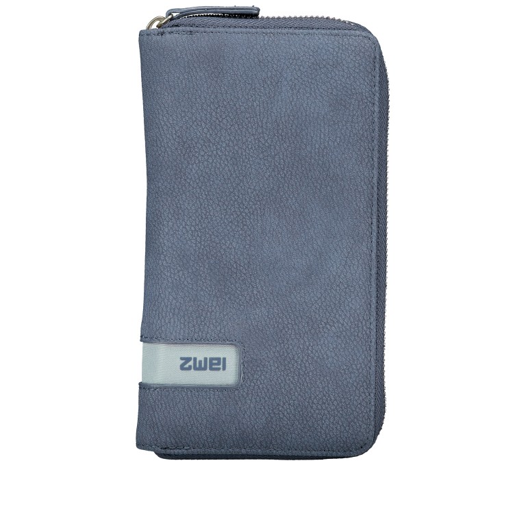 Geldbörse Mademoiselle Wallet MW2 Nubuk Blue, Farbe: blau/petrol, Marke: Zwei, EAN: 4250257916968, Abmessungen in cm: 19.5x10x3, Bild 1 von 5