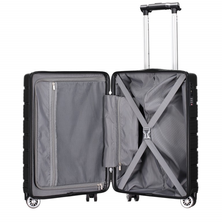 Koffer Soho Größe 55 cm Schwarz, Farbe: schwarz, Marke: Travelite, EAN: 4027002068360, Abmessungen in cm: 39x55x23, Bild 5 von 10