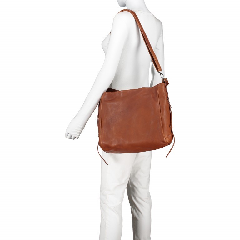 Beuteltasche Alassio 3 Cognac, Farbe: cognac, Marke: Jack Kinsky, EAN: 4251400605791, Abmessungen in cm: 32x29x13, Bild 5 von 6