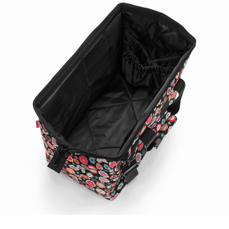 Reisetasche Allrounder L Happy Flowers, Farbe: schwarz, Marke: Reisenthel, EAN: 4012013704376, Abmessungen in cm: 48x39.5x29, Bild 2 von 2