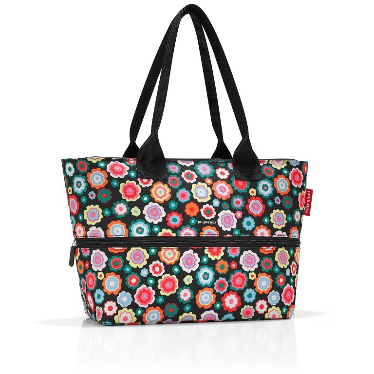 Shopper E1 Happy Flowers, Farbe: schwarz, Marke: Reisenthel, EAN: 4012013704611, Bild 1 von 3