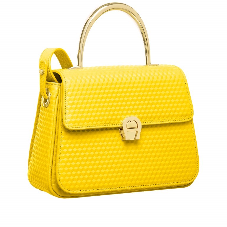 Umhängetasche Genoveva Mini Lemon Yellow, Farbe: gelb, Marke: AIGNER, EAN: 4055539226823, Abmessungen in cm: 22x17x7, Bild 2 von 5