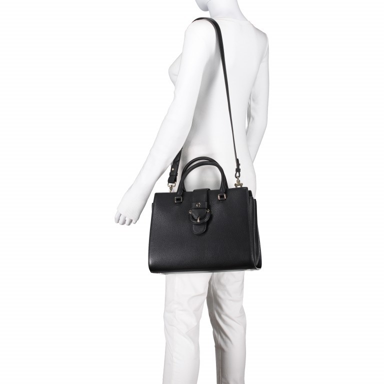 Handtasche Kira Black, Farbe: schwarz, Marke: AIGNER, EAN: 4055539226120, Abmessungen in cm: 32x25x15, Bild 3 von 5
