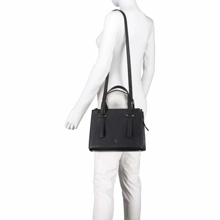 Handtasche Lana 133-718 Black, Farbe: schwarz, Marke: AIGNER, EAN: 4055539226373, Abmessungen in cm: 28x21x13, Bild 3 von 5