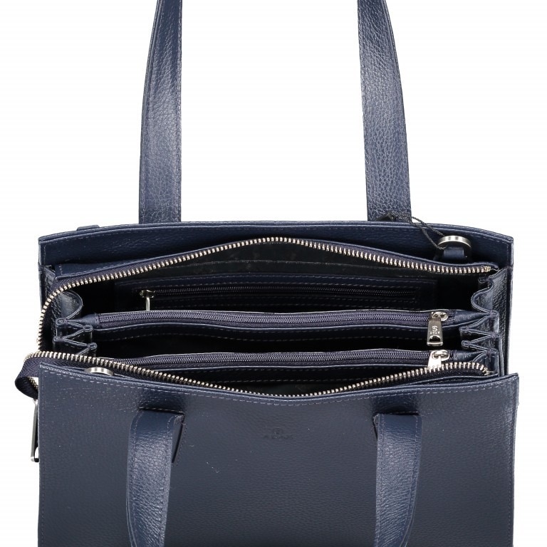 Shopper Cormorano Elea Navy, Farbe: blau/petrol, Marke: Adax, EAN: 5705483207124, Abmessungen in cm: 28.5x21x13, Bild 4 von 7