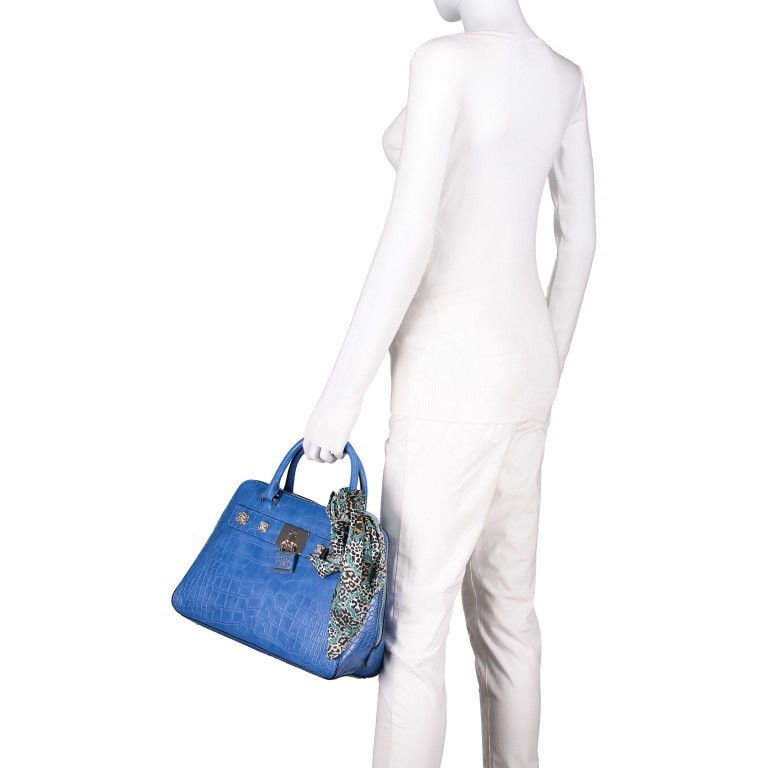 Handtasche Anna Maria Blue, Farbe: blau/petrol, Marke: Guess, EAN: 0190231197799, Abmessungen in cm: 33x26x13, Bild 6 von 6