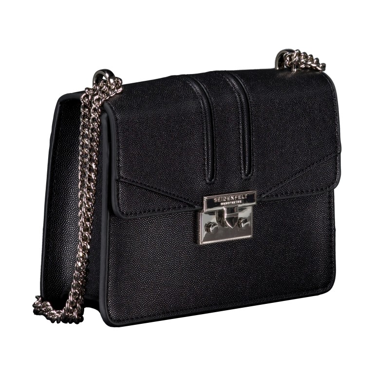 Umhängetasche Roros Black Silver, Farbe: schwarz, Marke: Seidenfelt, EAN: 4262455840600, Abmessungen in cm: 21x16.5x6.5, Bild 2 von 5