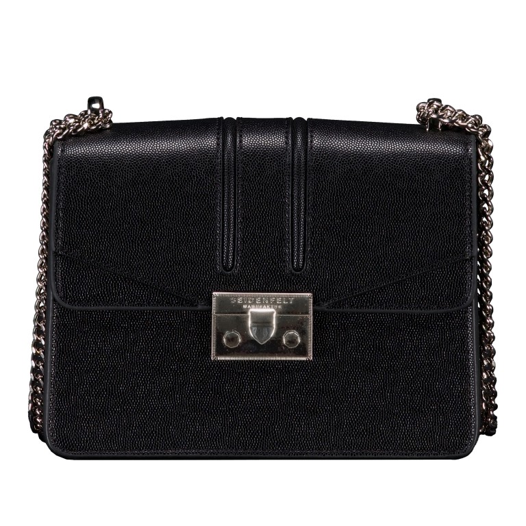Umhängetasche Roros Black Silver, Farbe: schwarz, Marke: Seidenfelt, EAN: 4262455840600, Abmessungen in cm: 21x16.5x6.5, Bild 1 von 5