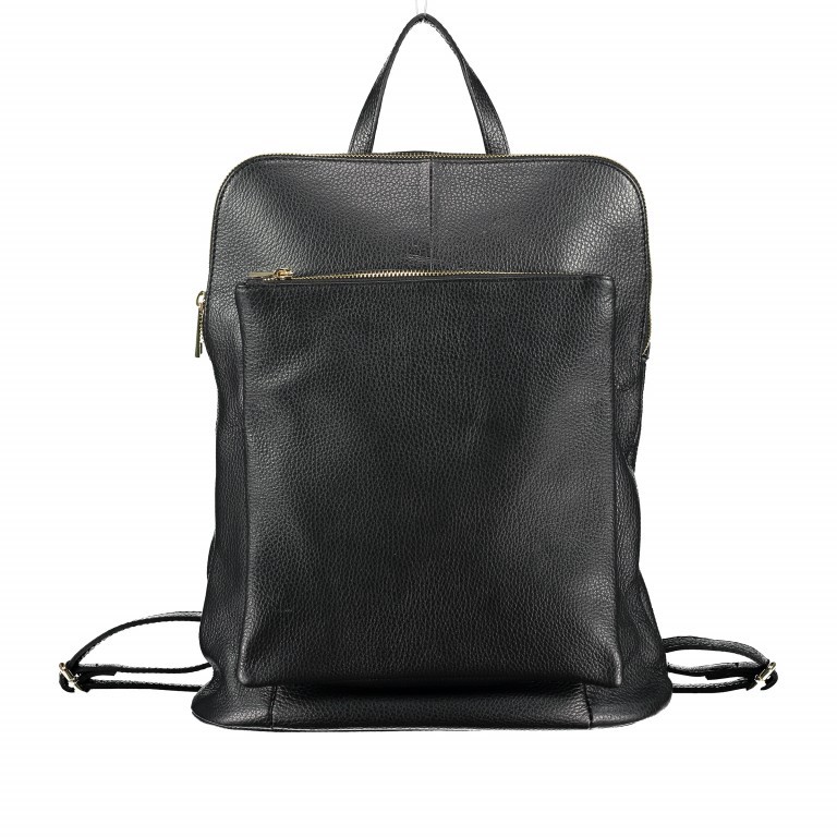 Rucksack / Umhängetasche Dollaro Schwarz, Farbe: schwarz, Marke: Hausfelder Manufaktur, EAN: 4065646003040, Abmessungen in cm: 29x38x11, Bild 1 von 7