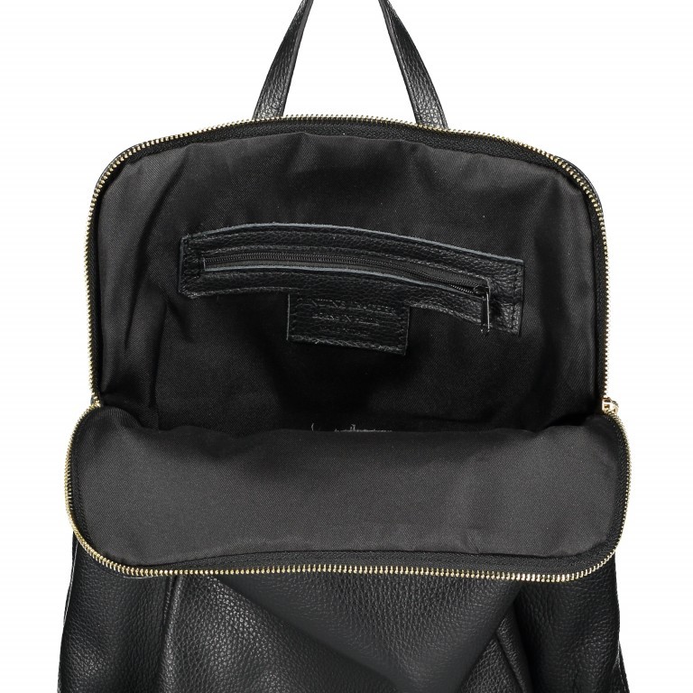 Rucksack / Umhängetasche Dollaro Schwarz, Farbe: schwarz, Marke: Hausfelder Manufaktur, EAN: 4065646003040, Abmessungen in cm: 29x38x11, Bild 7 von 7