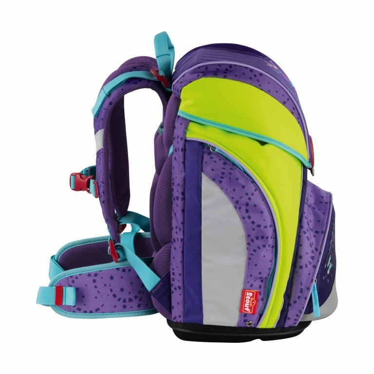 Schulranzen Alpha Set 4-teilig Dance, Farbe: flieder/lila, Marke: Scout, EAN: 4007953416830, Abmessungen in cm: 32x40x25, Bild 3 von 11