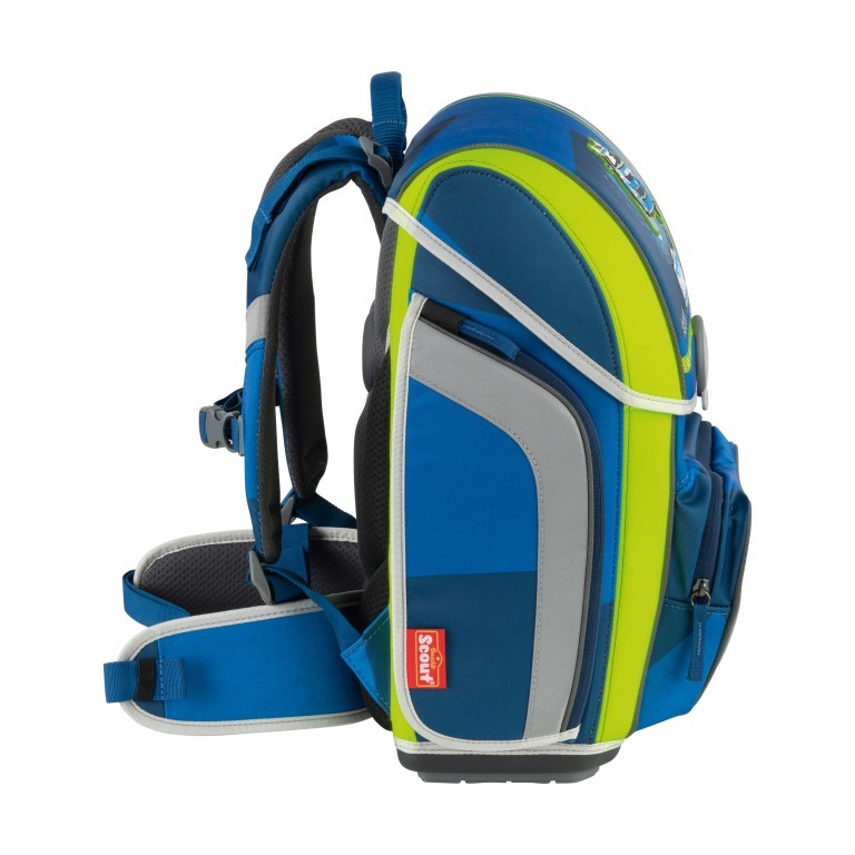 Schulranzen Genius Set 4-teilig Polizei, Farbe: blau/petrol, Marke: Scout, EAN: 4007953418193, Abmessungen in cm: 31x29x22, Bild 3 von 10