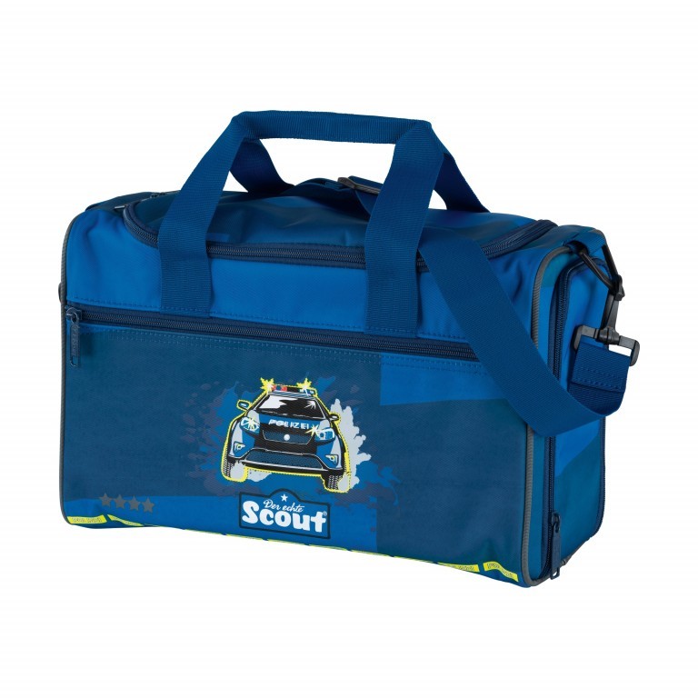 Schulranzen Genius Set 4-teilig Polizei, Farbe: blau/petrol, Marke: Scout, EAN: 4007953418193, Abmessungen in cm: 31x29x22, Bild 9 von 10
