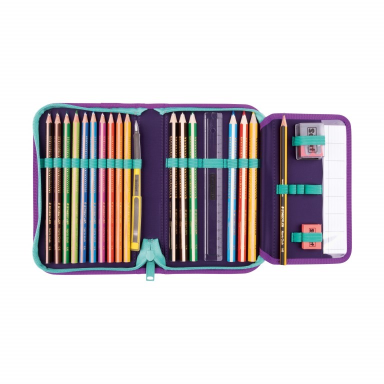 Schulranzen Genius Set 4-teilig Einhorn, Farbe: blau/petrol, Marke: Scout, EAN: 4007953418247, Abmessungen in cm: 31x29x22, Bild 8 von 10