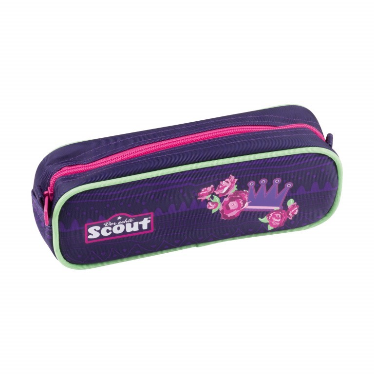 Schulranzen Genius Set 4-teilig Flower Princess, Farbe: flieder/lila, Marke: Scout, EAN: 4007953419572, Abmessungen in cm: 31x29x22, Bild 10 von 10