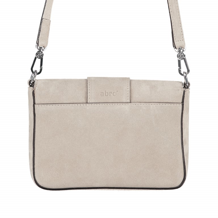 Schultertasche Suede Light Grey, Farbe: grau, Marke: Abro, EAN: 4061724056748, Abmessungen in cm: 21x16x5, Bild 3 von 6