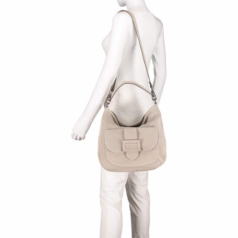 Tasche Suede Light Grey, Farbe: grau, Marke: Abro, EAN: 4061724053259, Abmessungen in cm: 32x32x10, Bild 5 von 8