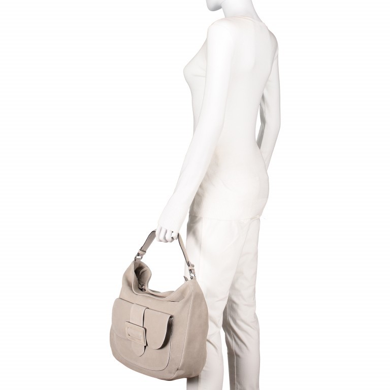 Tasche Suede Light Grey, Farbe: grau, Marke: Abro, EAN: 4061724053259, Abmessungen in cm: 32x32x10, Bild 7 von 8