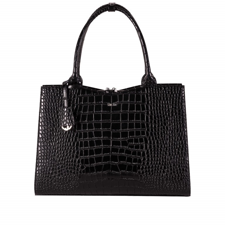 Shopper Crocodile SO-CROCO Jet Black, Farbe: schwarz, Marke: Socha, EAN: 4029276048758, Abmessungen in cm: 46x32x13, Bild 1 von 9