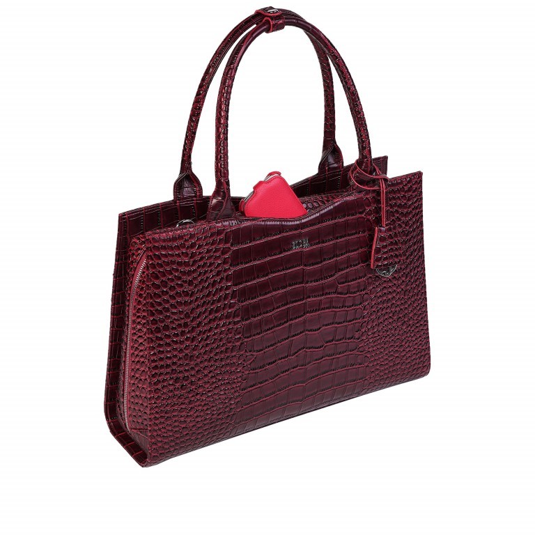 Shopper Crocodile SO-CROCO Burgundy, Farbe: rot/weinrot, Marke: Socha, EAN: 4029276048741, Abmessungen in cm: 46x32x13, Bild 9 von 9