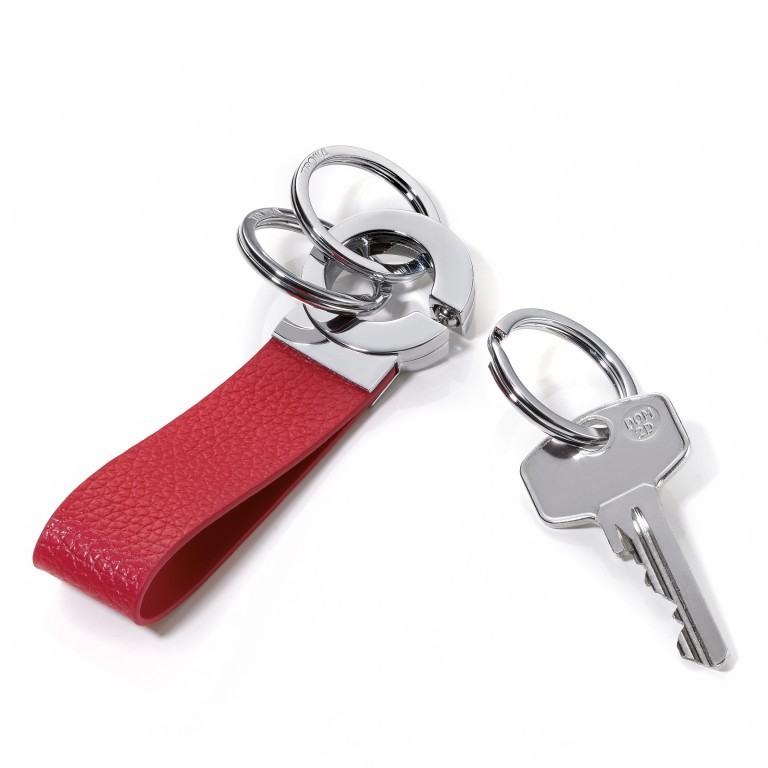 Schlüsselanhänger Key Click Rot, Farbe: rot/weinrot, Marke: Troika, Abmessungen in cm: 3.1x10.1x0.8, Bild 2 von 2