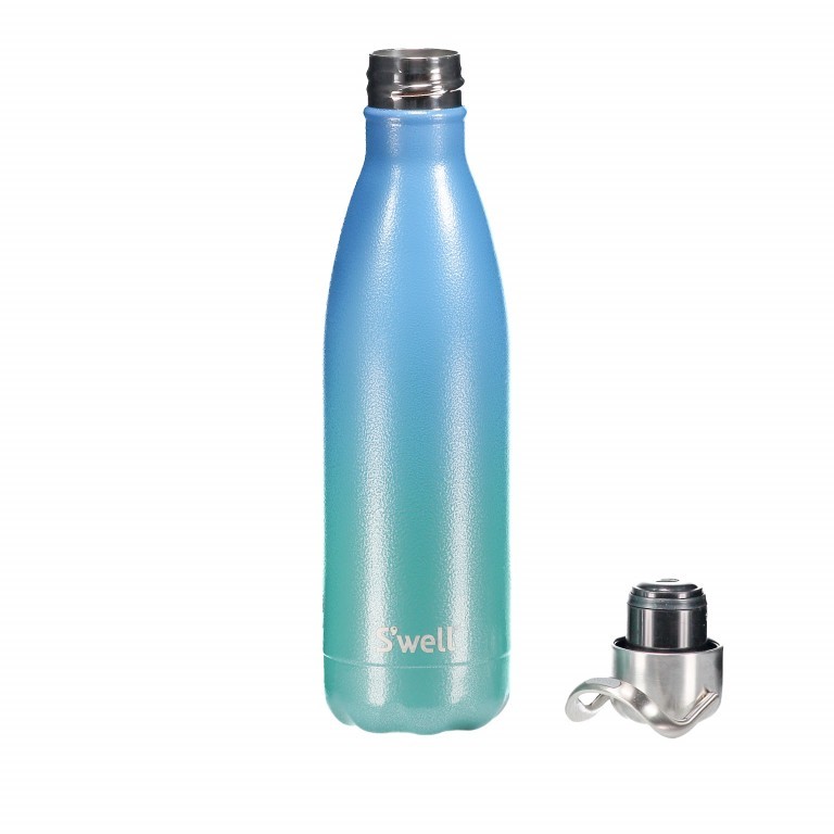 Trinkflasche Sport Edition Swing Cap Volumen 500 ml Poseidon, Farbe: blau/petrol, Marke: S'well Bottle, EAN: 0814666028731, Bild 2 von 3