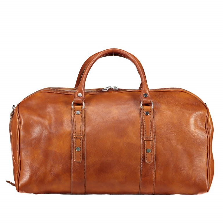 Reisetasche Größe S Cognac, Farbe: cognac, Marke: Hausfelder Manufaktur, EAN: 4065646000612, Abmessungen in cm: 50x25x28, Bild 1 von 7