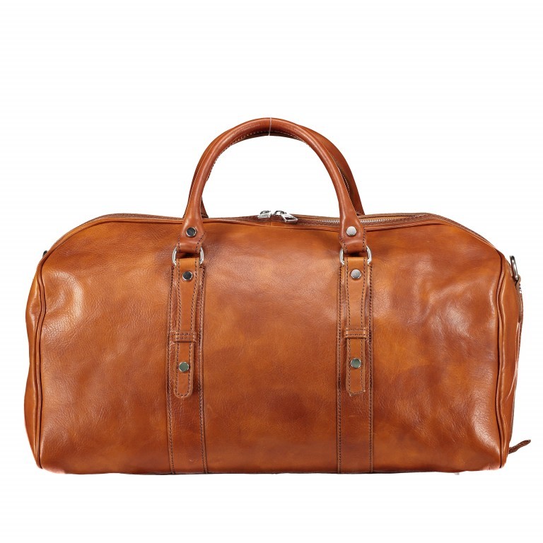 Reisetasche Größe S Cognac, Farbe: cognac, Marke: Hausfelder Manufaktur, EAN: 4065646000612, Abmessungen in cm: 50x25x28, Bild 3 von 7