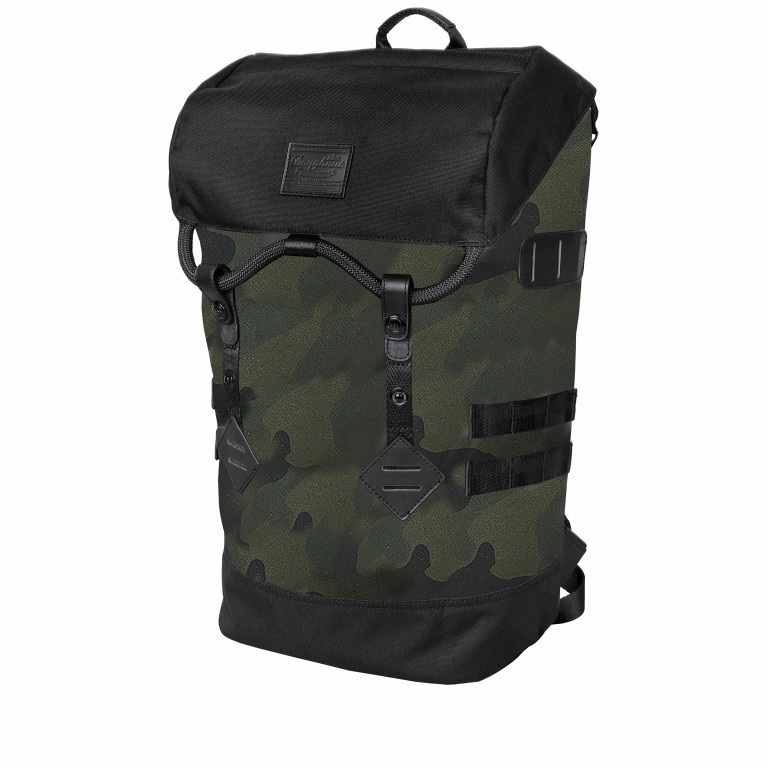 Rucksack Colorado Camouflage Größe 21 Liter Army Black, Farbe: grün/oliv, Marke: Doughnut, EAN: 4897065909951, Abmessungen in cm: 28x47x15, Bild 2 von 4