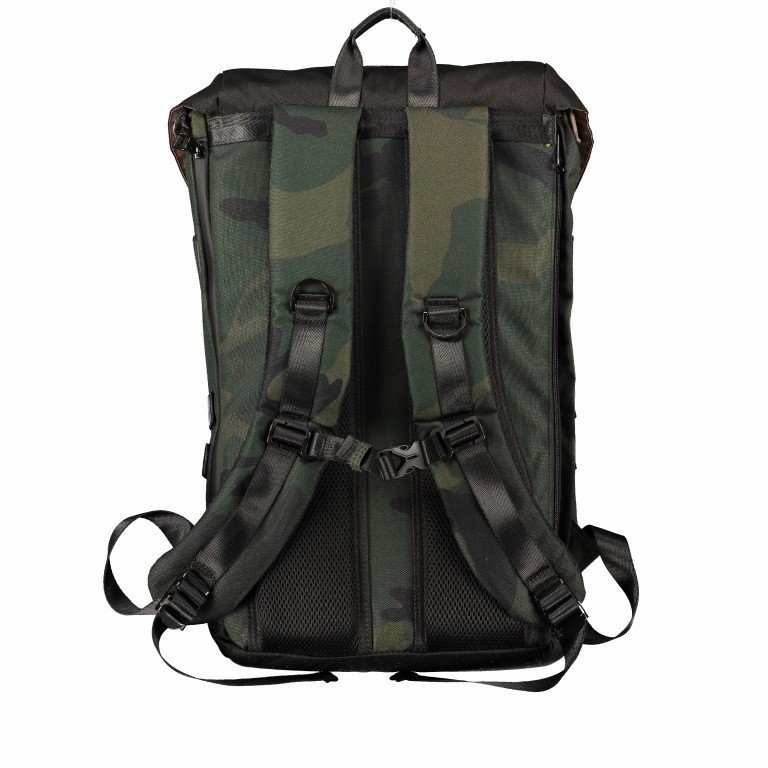 Rucksack Colorado Camouflage Größe 21 Liter Army Black, Farbe: grün/oliv, Marke: Doughnut, EAN: 4897065909951, Abmessungen in cm: 28x47x15, Bild 3 von 4