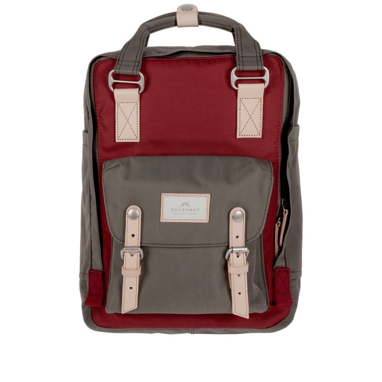 Rucksack Macaroon Bicolor Volumen 16 Liter Wine Grey, Farbe: rot/weinrot, Marke: Doughnut, EAN: 4897065903430, Abmessungen in cm: 28x38x11, Bild 1 von 8