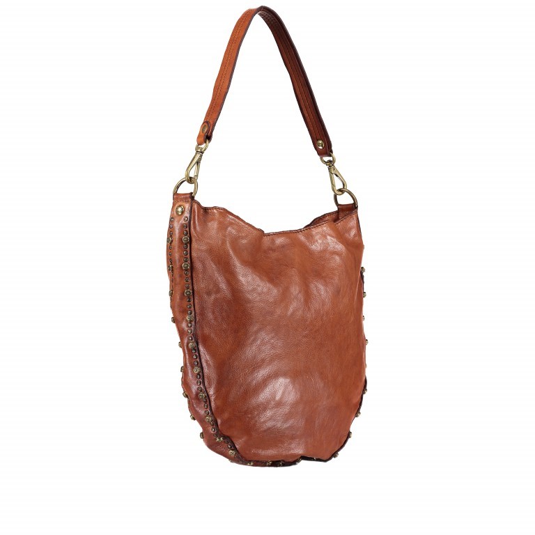 Beuteltasche Leder Cognac, Farbe: cognac, Marke: Campomaggi, EAN: 8054302199346, Abmessungen in cm: 32x32x4.5, Bild 2 von 8