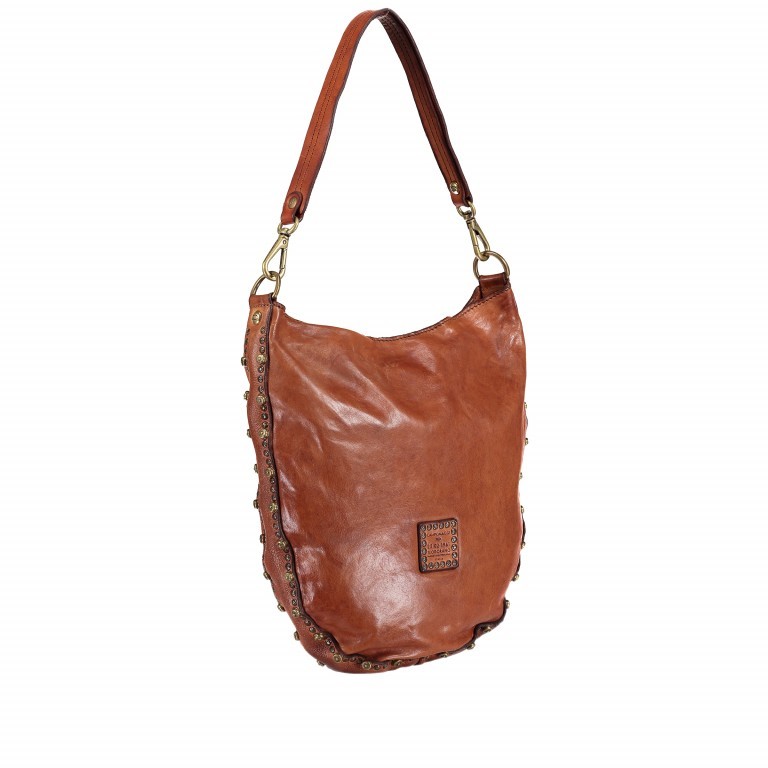 Beuteltasche Leder Cognac, Farbe: cognac, Marke: Campomaggi, EAN: 8054302199346, Abmessungen in cm: 32x32x4.5, Bild 3 von 8