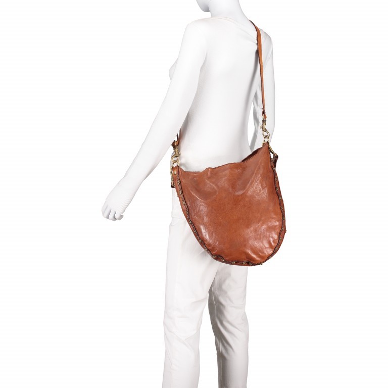 Beuteltasche Leder Cognac, Farbe: cognac, Marke: Campomaggi, EAN: 8054302199346, Abmessungen in cm: 32x32x4.5, Bild 7 von 8