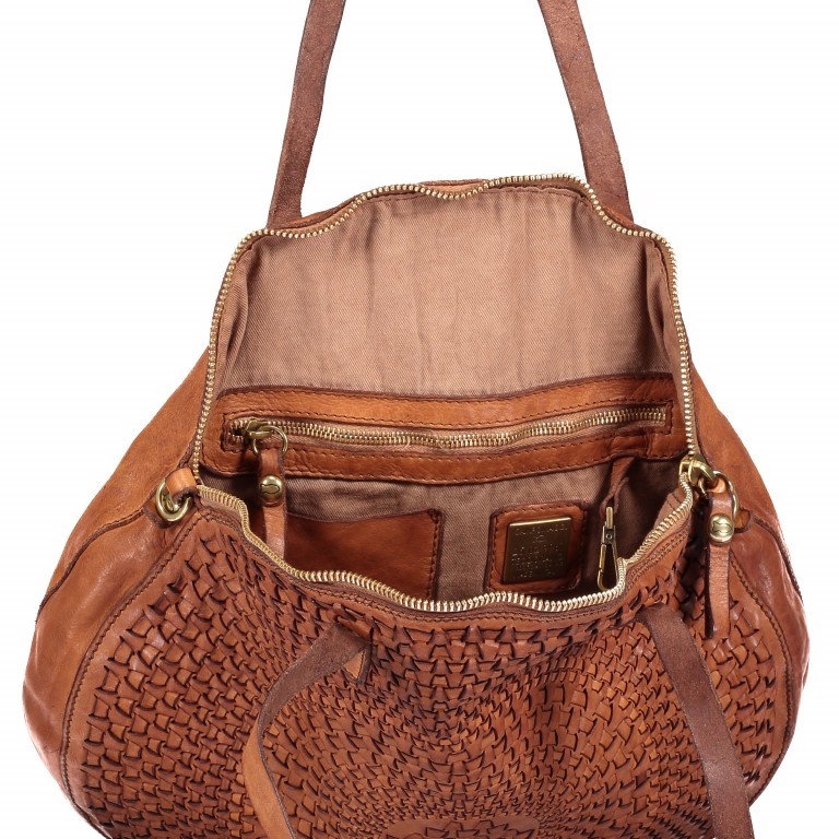 Handtasche Leder Cognac, Farbe: cognac, Marke: Campomaggi, EAN: 8054302298322, Bild 8 von 8