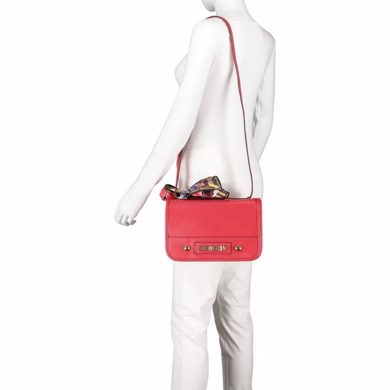 Umhängetasche Borsa Rot, Farbe: rot/weinrot, Marke: Love Moschino, EAN: 8032698600240, Abmessungen in cm: 28x18x8, Bild 2 von 3