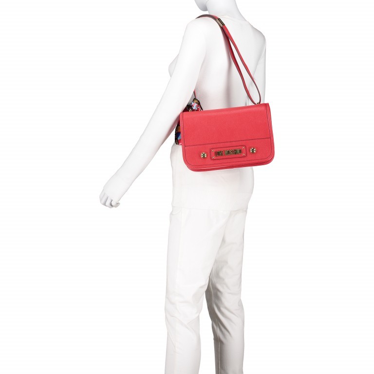 Umhängetasche Borsa Rot, Farbe: rot/weinrot, Marke: Love Moschino, EAN: 8032698600240, Abmessungen in cm: 28x18x8, Bild 3 von 3