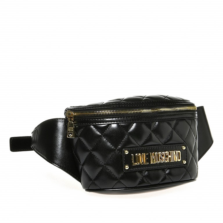 Gürteltasche Quilted Schwarz, Farbe: schwarz, Marke: Love Moschino, EAN: 8032698604071, Abmessungen in cm: 22x13x6.5, Bild 1 von 2
