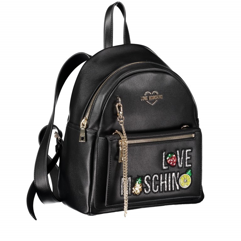 Rucksack Schwarz, Farbe: schwarz, Marke: Love Moschino, EAN: 8032698606204, Abmessungen in cm: 25x29x14, Bild 1 von 7