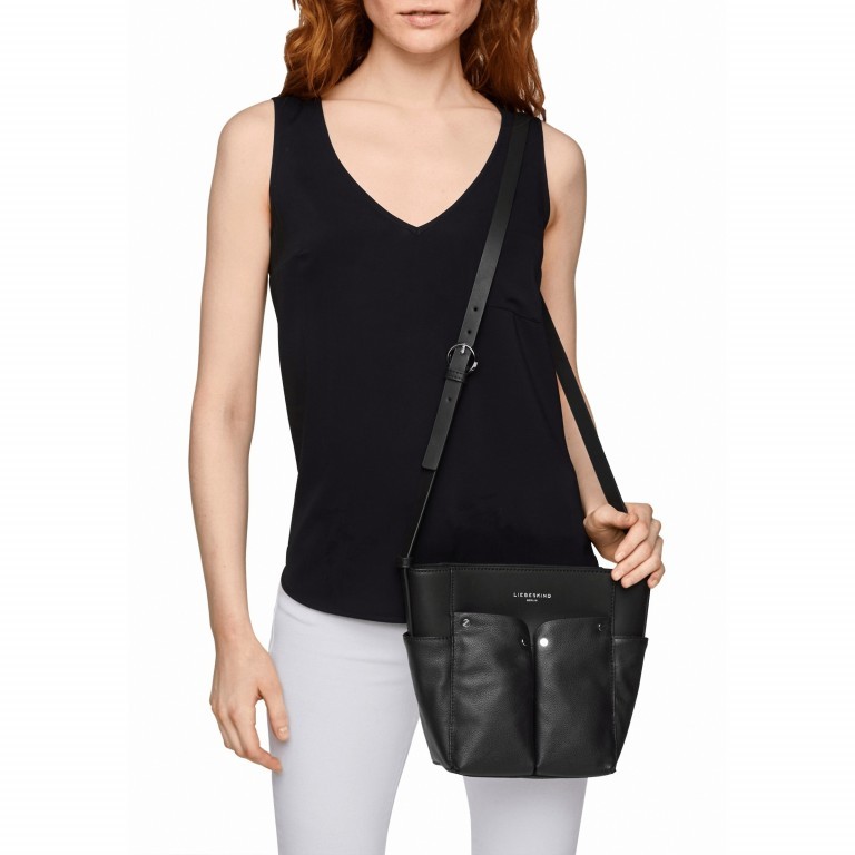 Umhängetasche Duo Crossbody Black, Farbe: schwarz, Marke: Liebeskind Berlin, EAN: 4058629090281, Bild 3 von 5
