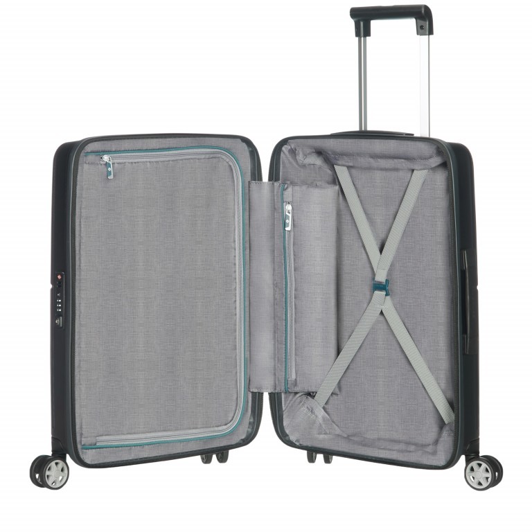 Koffer Orfeo Spinner 55 Ink Black, Farbe: schwarz, Marke: Samsonite, EAN: 5414847812576, Abmessungen in cm: 40x55x20, Bild 4 von 12