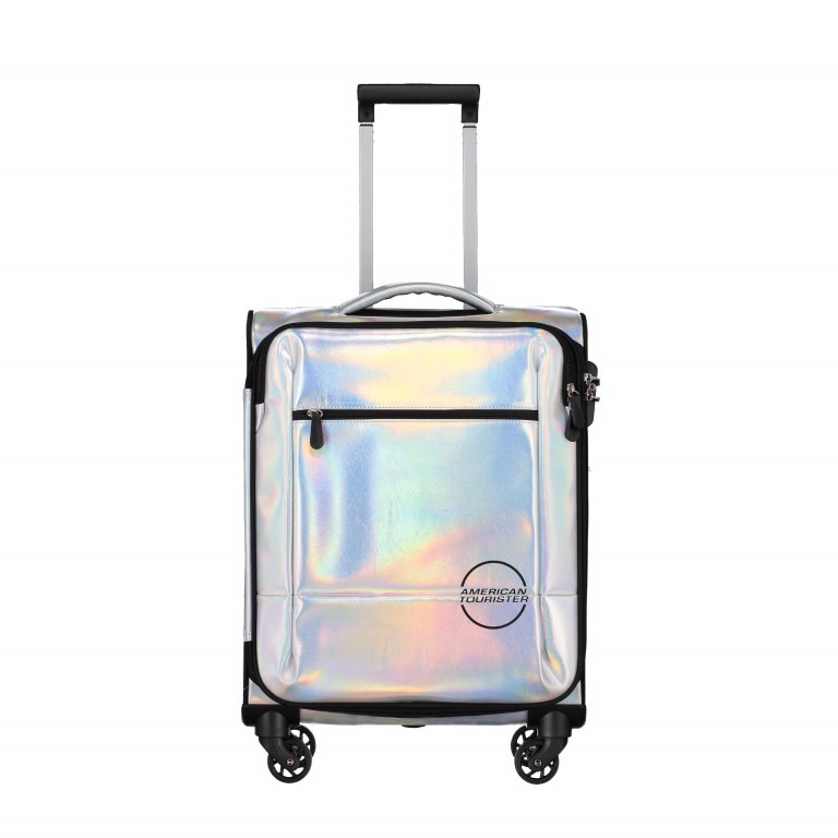 Handgepäck-Trolley Hologramm Größe 55 cm Silver Hologram, Farbe: metallic, Marke: American Tourister, EAN: 5414847932649, Abmessungen in cm: 40x55x20, Bild 1 von 5