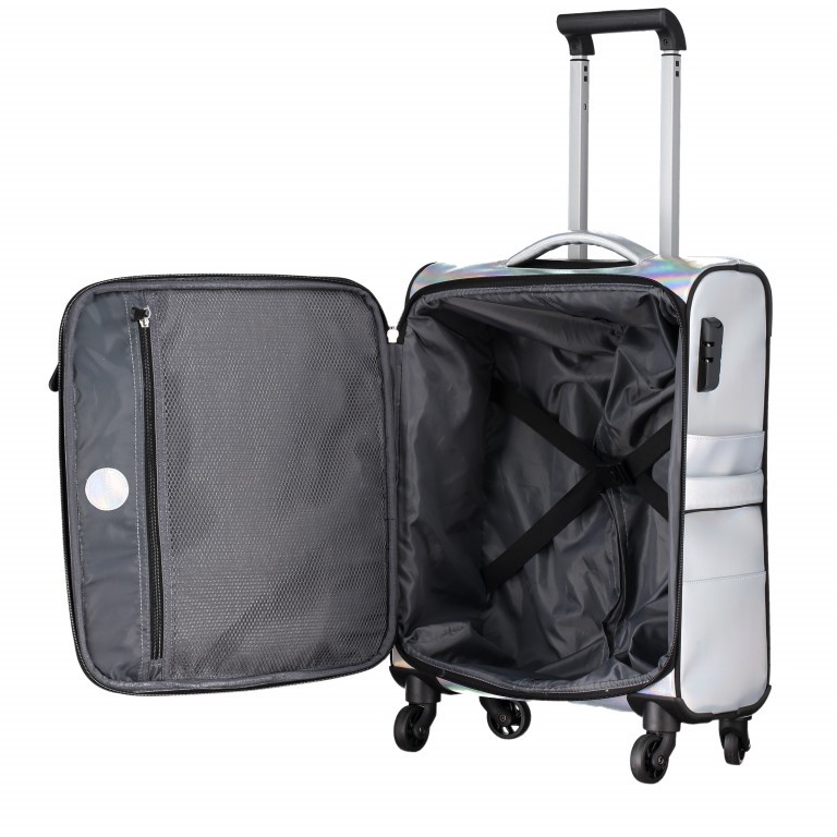 Handgepäck-Trolley Hologramm Größe 55 cm Silver Hologram, Farbe: metallic, Marke: American Tourister, EAN: 5414847932649, Abmessungen in cm: 40x55x20, Bild 4 von 5