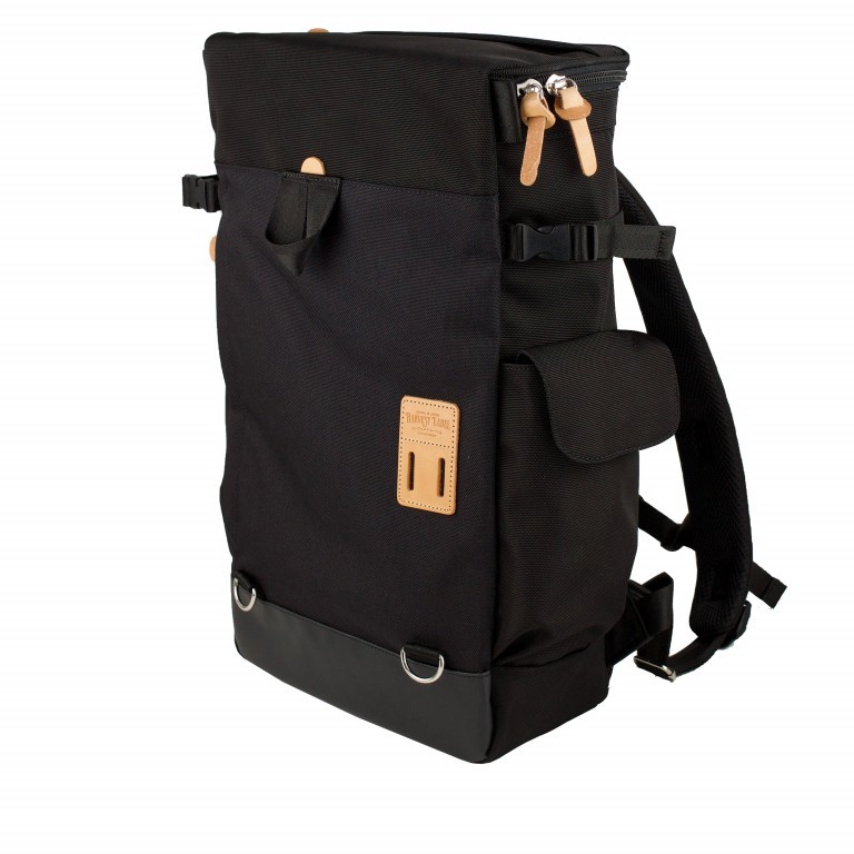 Rucksack Washiba Toploader Black, Farbe: schwarz, Marke: Harvest Label, EAN: 4260594130156, Abmessungen in cm: 28x48x13, Bild 2 von 7