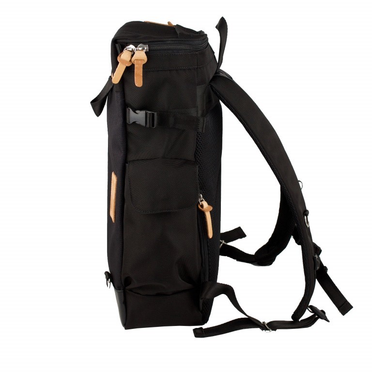 Rucksack Washiba Toploader Black, Farbe: schwarz, Marke: Harvest Label, EAN: 4260594130156, Abmessungen in cm: 28x48x13, Bild 3 von 7