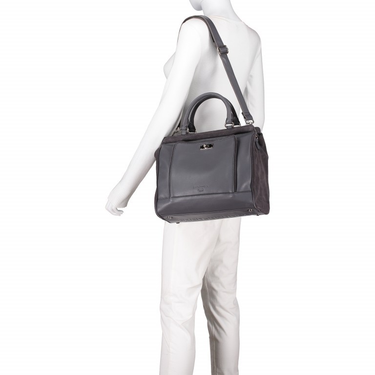 Shopper Atelier High Wagemut Grey, Farbe: grau, Marke: FredsBruder, EAN: 4251634206634, Abmessungen in cm: 31.5x26.5x12, Bild 5 von 7