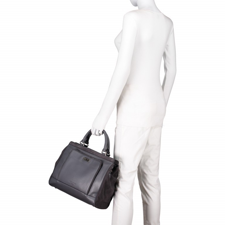 Shopper Atelier High Wagemut Grey, Farbe: grau, Marke: FredsBruder, EAN: 4251634206634, Abmessungen in cm: 31.5x26.5x12, Bild 6 von 7